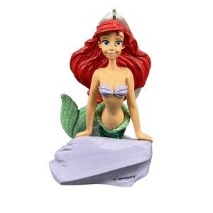 Disney Little Mermaid Ariel Ornament Glitter Tail Purple Rock